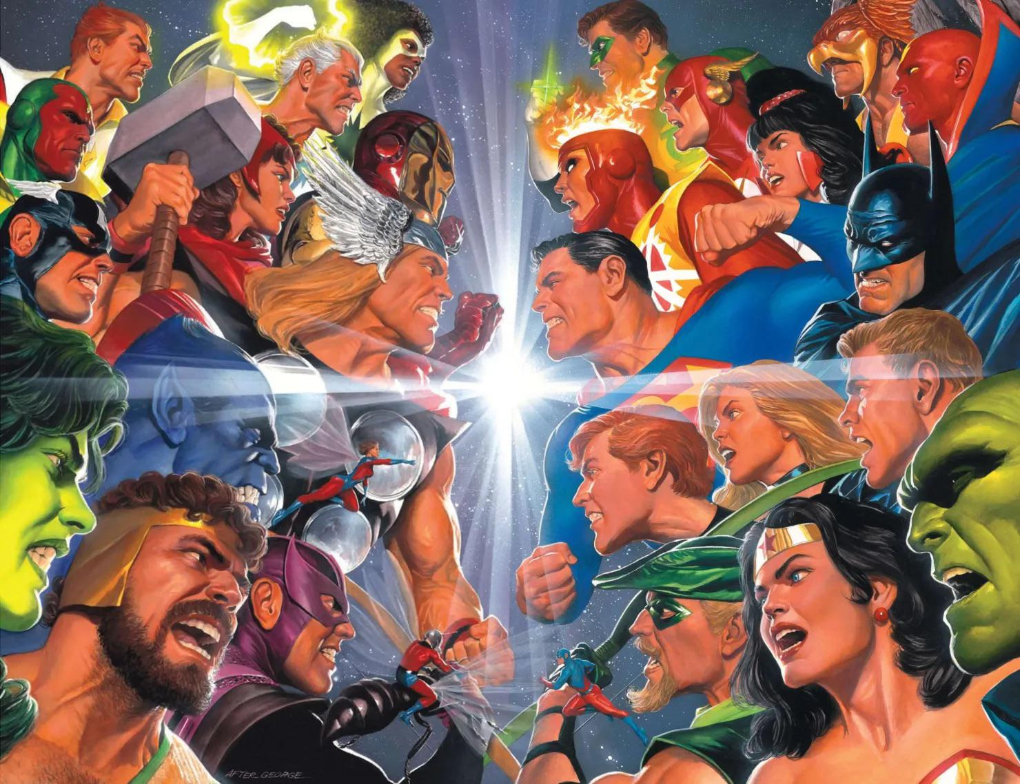 Vingadores vs Liga da Justiça ganha capas inéditas de Alex Ross