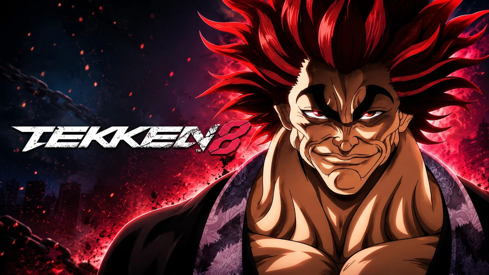 Yujiro Hanma chega ao Tekken 8 como DLC da Season 3 em 2027