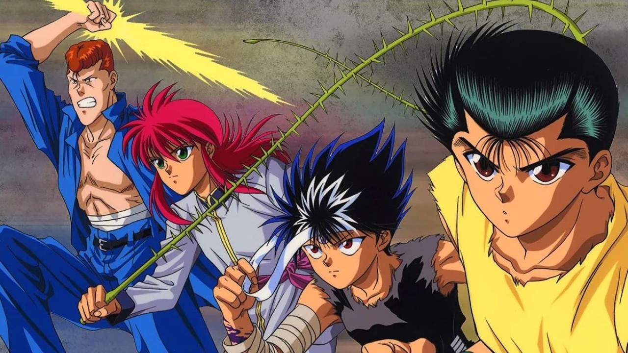 Yusuke Urameshi e seus amigos em Yu Yu Hakusho
