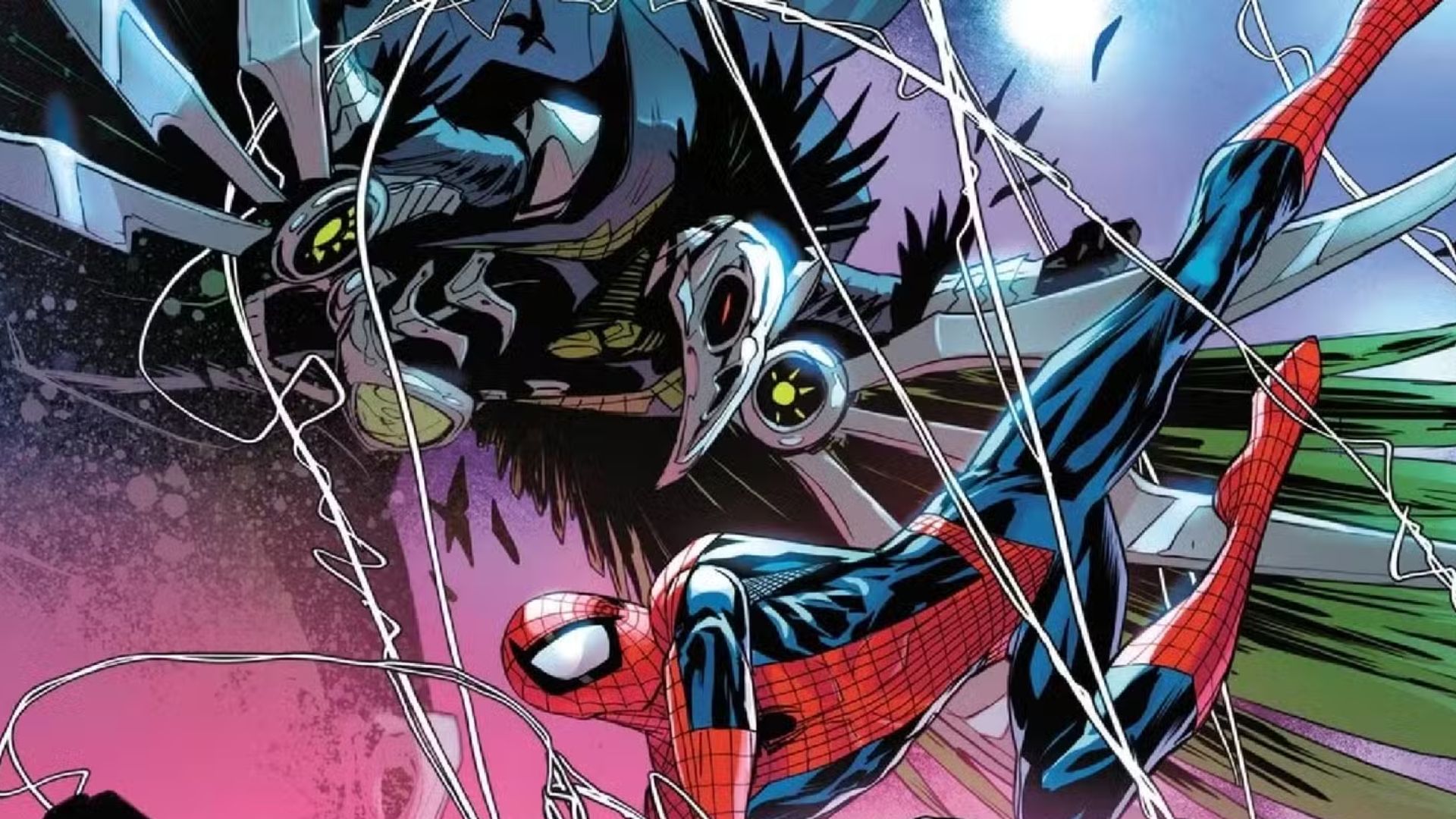 Abutre metálico ataca o Homem-Aranha em The Amazing Spider-Man