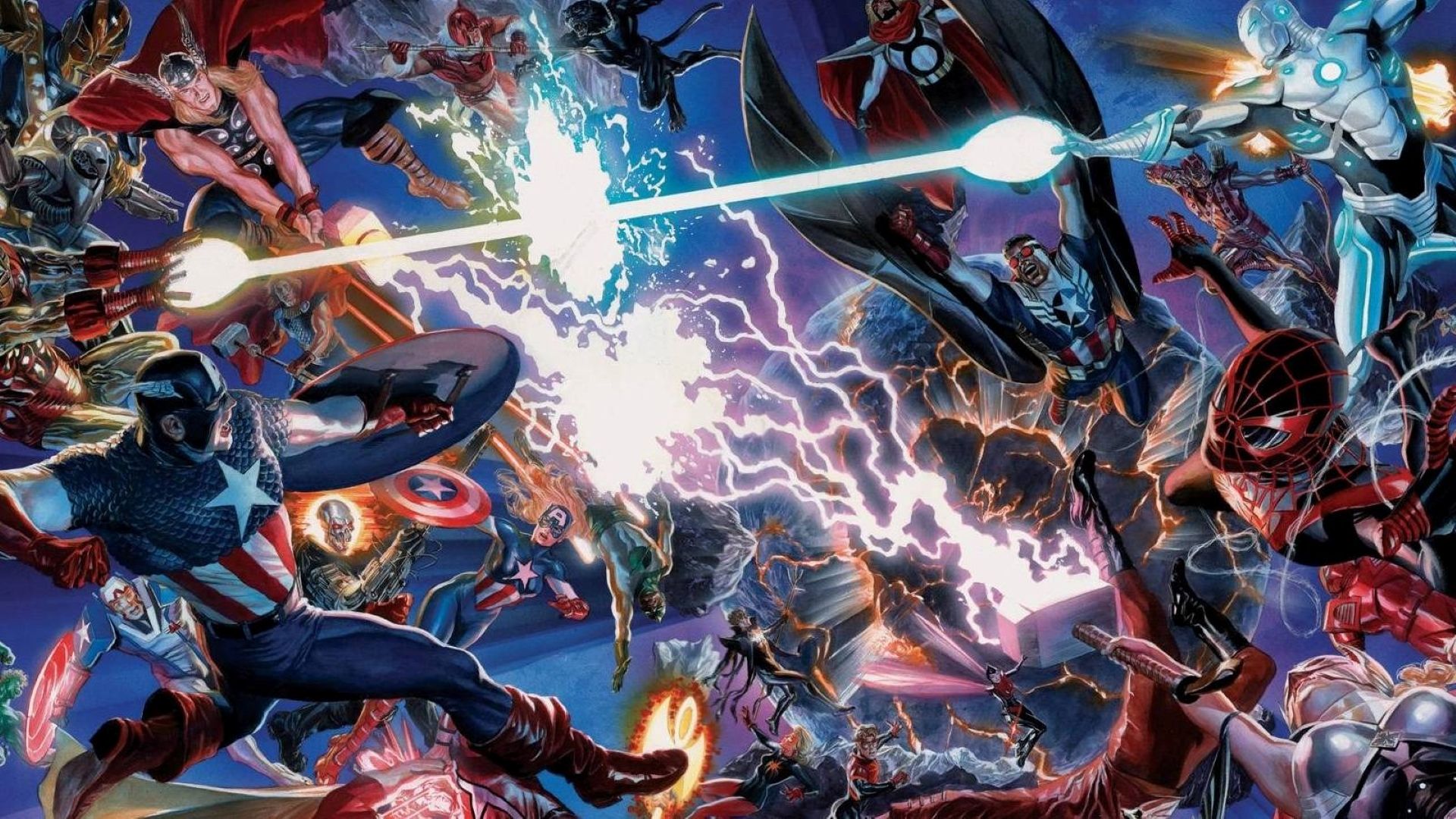 Capa de Guerras Secretas (2015) escrita por Jonathan Hickman