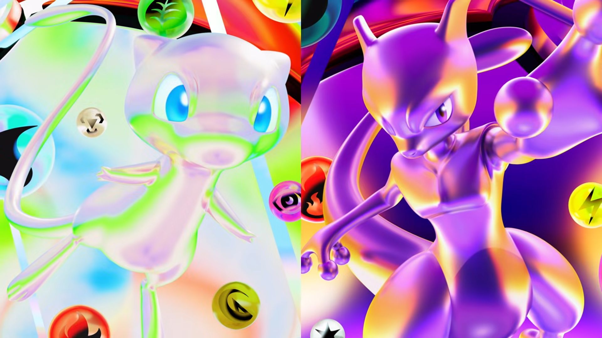 Cards de Mew e Mewtwo do Pokémon TCG 30th Celebration
