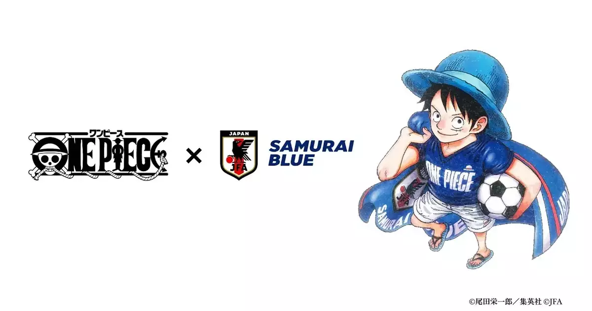 One Piece lança arte especial em colaboração com a Samurai Blue para a Copa do Mundo