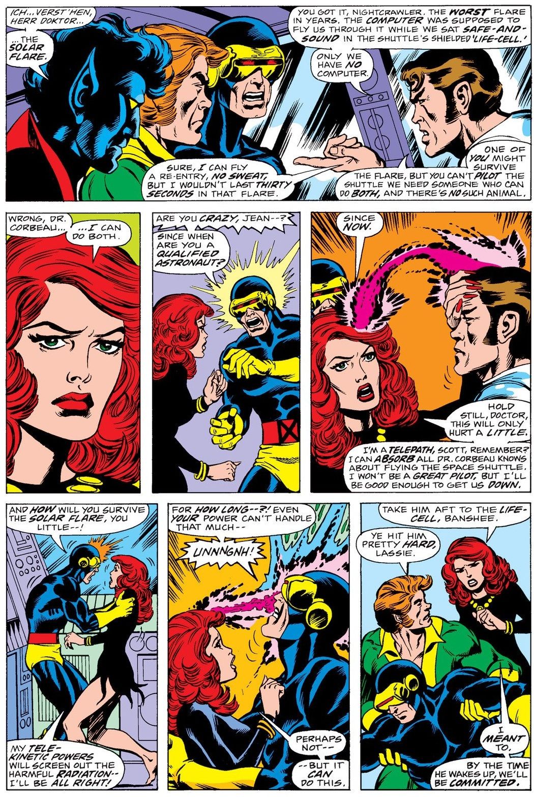 Jean Grey decide pilotar o ônibus espacial para salvar os X-Men