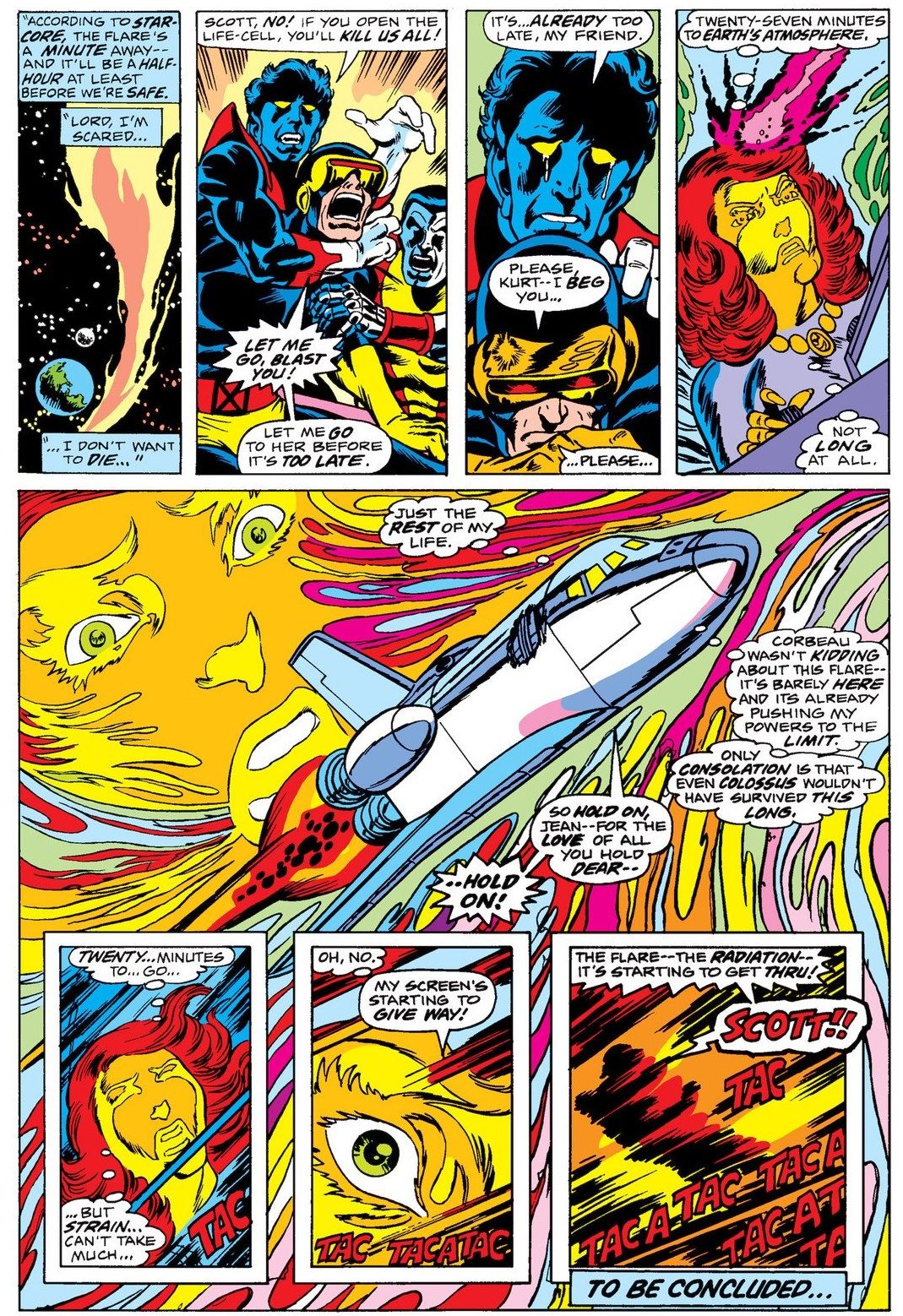 Jean Grey parece morrer exposta à radiação cósmica em X-Men #100
