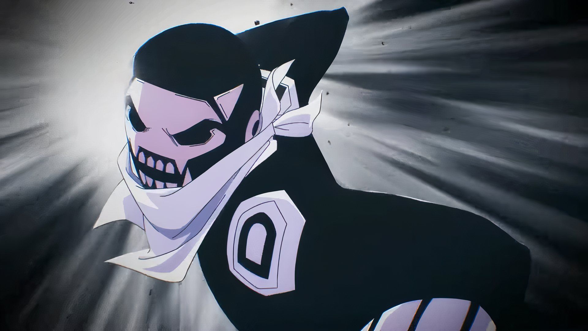 Fighter D desfere um soco num oponente em Go! Go! Loser Ranger!