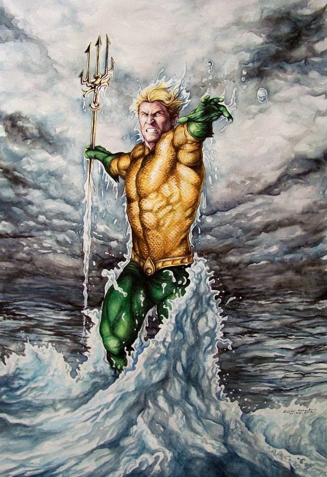 Aquaman com seus novos poderes divinos