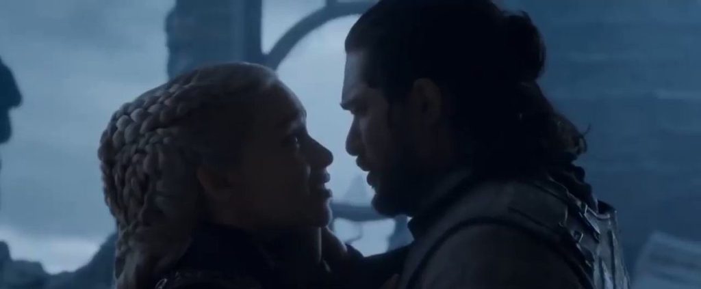 Daenerys e Jon Snow em Game of Thrones