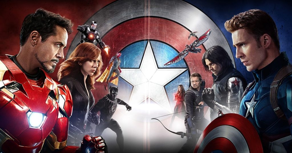 Capa dos quadrinhos de Guerra Civil da Marvel