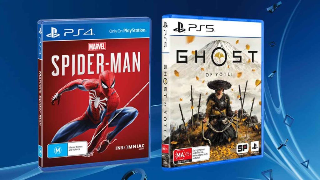 Mídia física de PS4 e PS5 - Reprodução