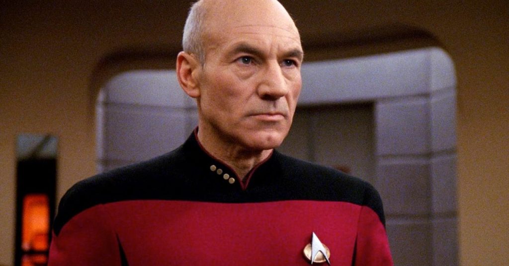 Patrick Stewart como Capitão Jean-Luc Picard em Star Trek