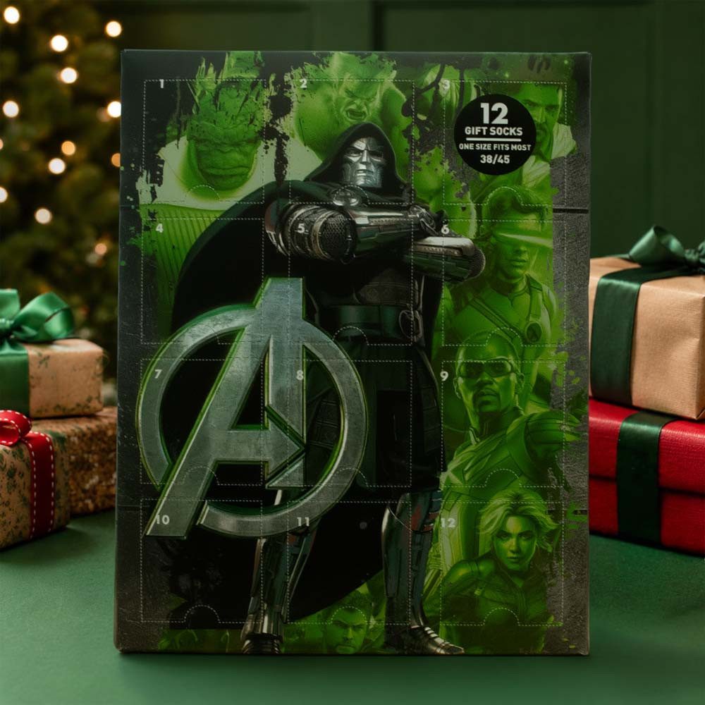 Heróis ao redor do Doutor Destino em arte oficial de Vingadores: Doutor Destino