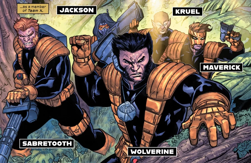 Uma das versões do Time X nos quadrinhos – Marvel