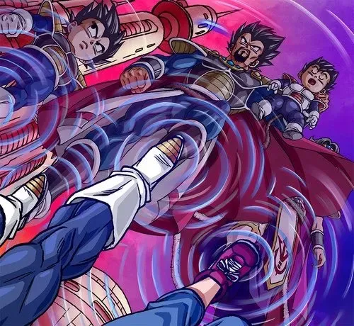 Detalhe do reflexo na capa de Dragon Ball Super