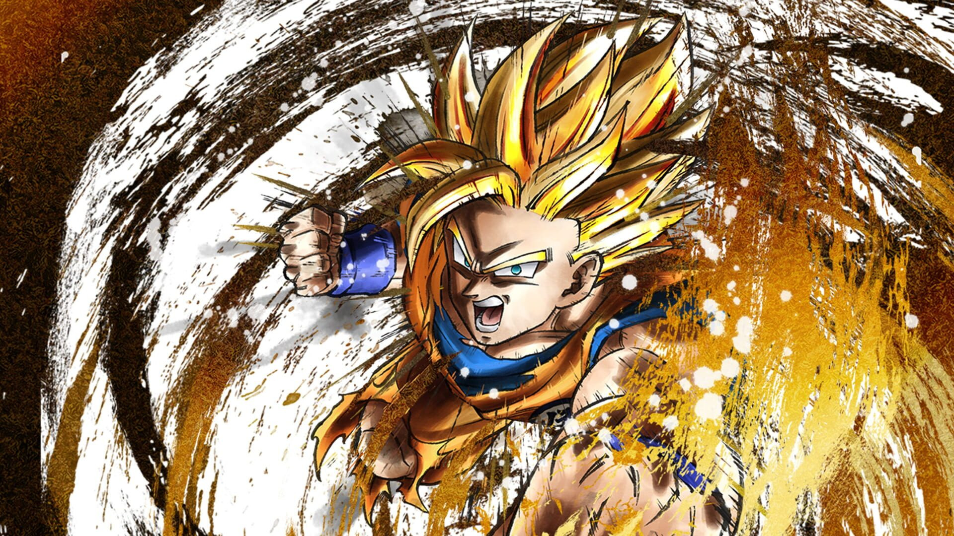 Goku, Vegeta e outros lutadores na arte de Dragon Ball FighterZ