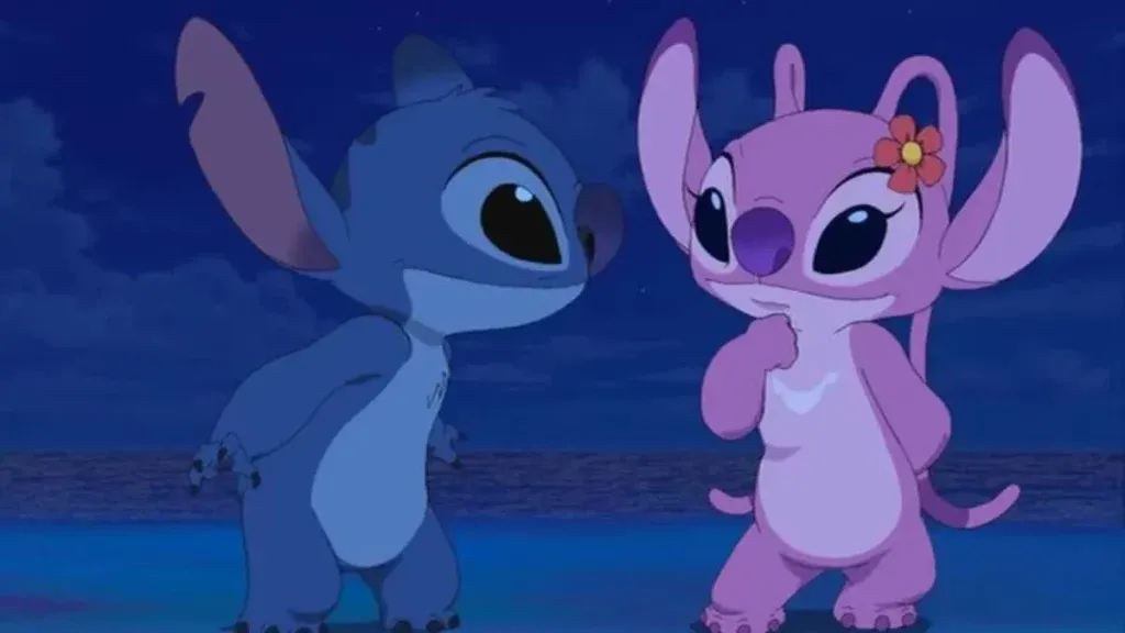 Stitch e Angel na animação